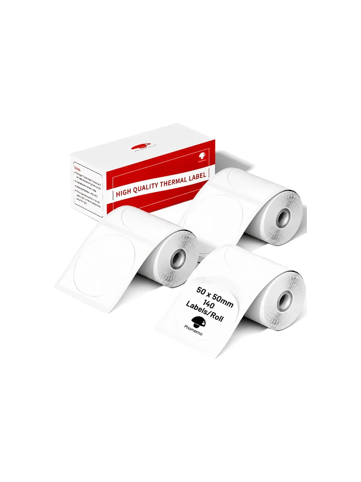 Phomemo Round Labels Ø 50 mm — White, 420 Labels