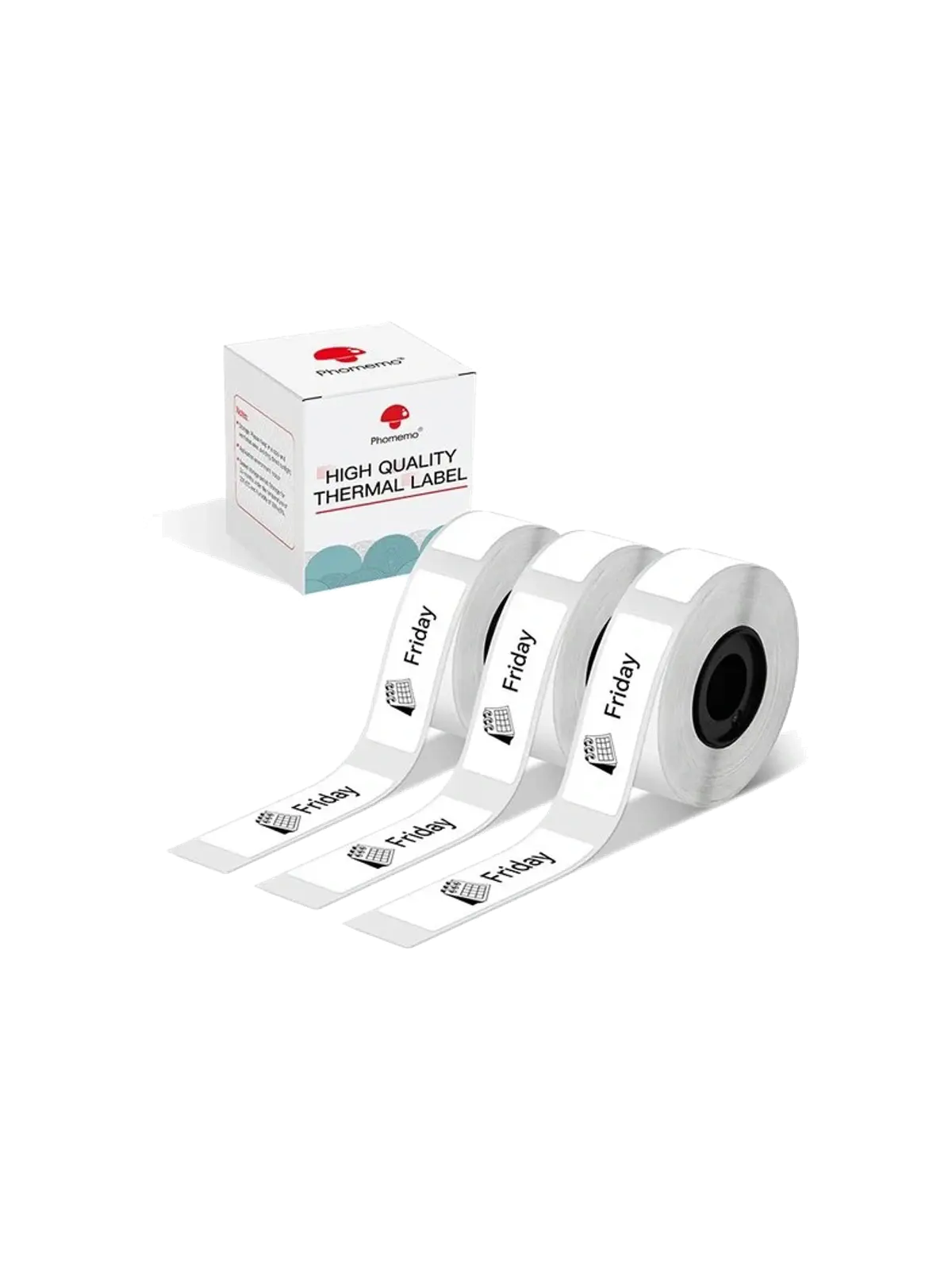 Phomemo White Labels 12 × 40 mm — 480 Labels