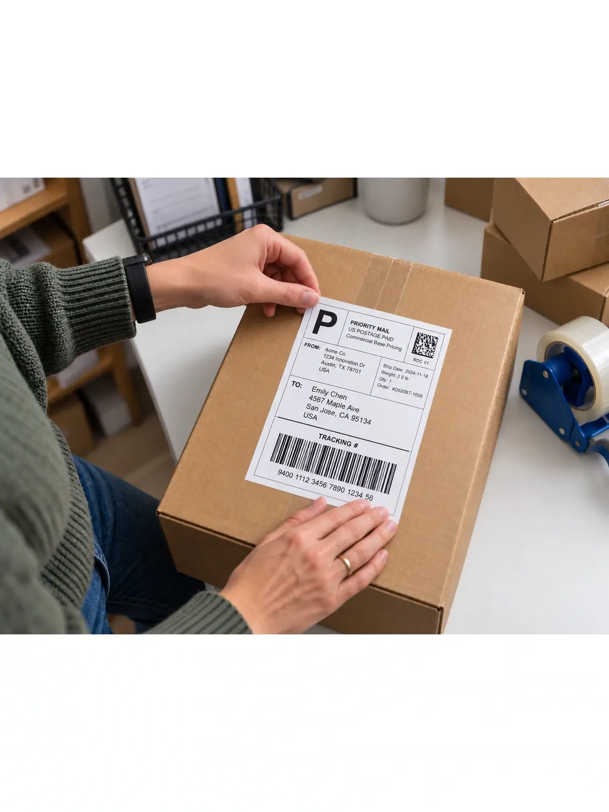 Phomemo Shipping Labels 4 × 6 in — 500 Fanfold Labels — gallery image 5