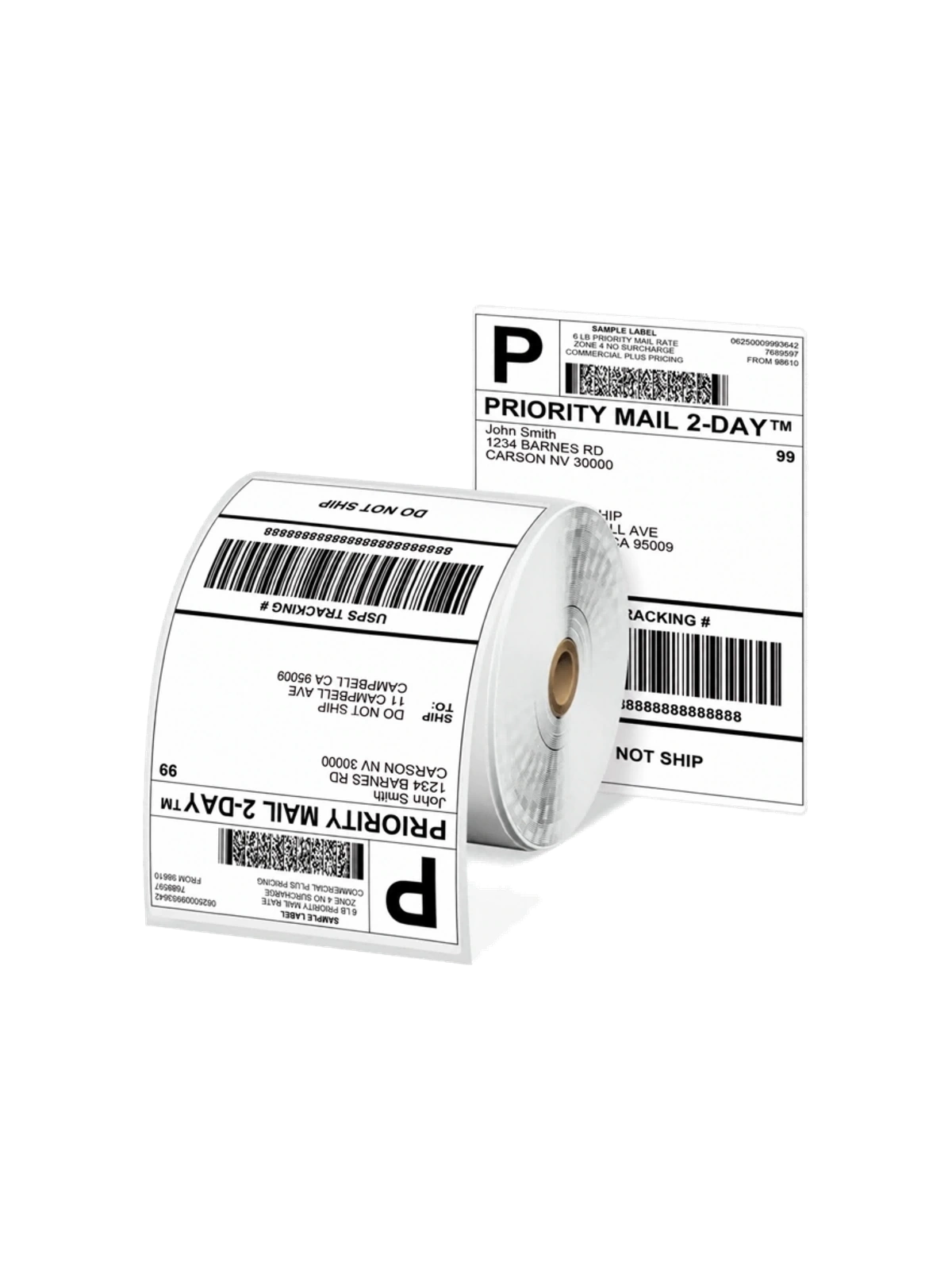 Verzendlabels 4 × 6 inch – rol van 500